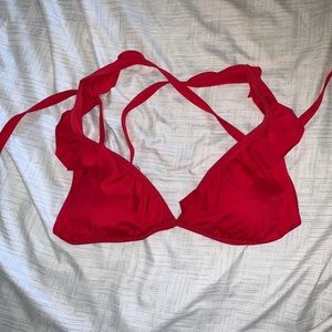Red bikini top